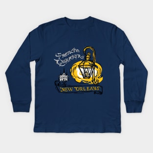 French Quarter New Orleans Kids Long Sleeve T-Shirt